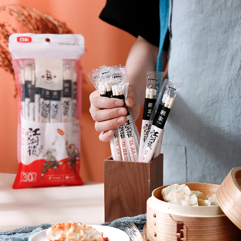 Whosale disposable bamboo chopstickb bulk wooden disposable chopsitcks