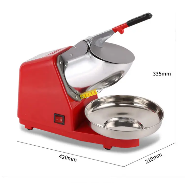 Ice Shaving Snowflake Ice Crusher Commercial Stainless Steel Snowcone Machine