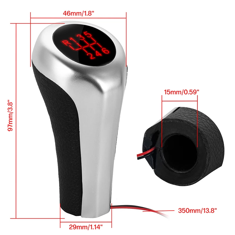 5 6 Speed LED Light Gear Shift Knob Shifter Lever Ball For BMW F30 E60 E90 E46 E34 E39 X1 E84 X4 F26 M3 M4 M5 Car Interior Parts