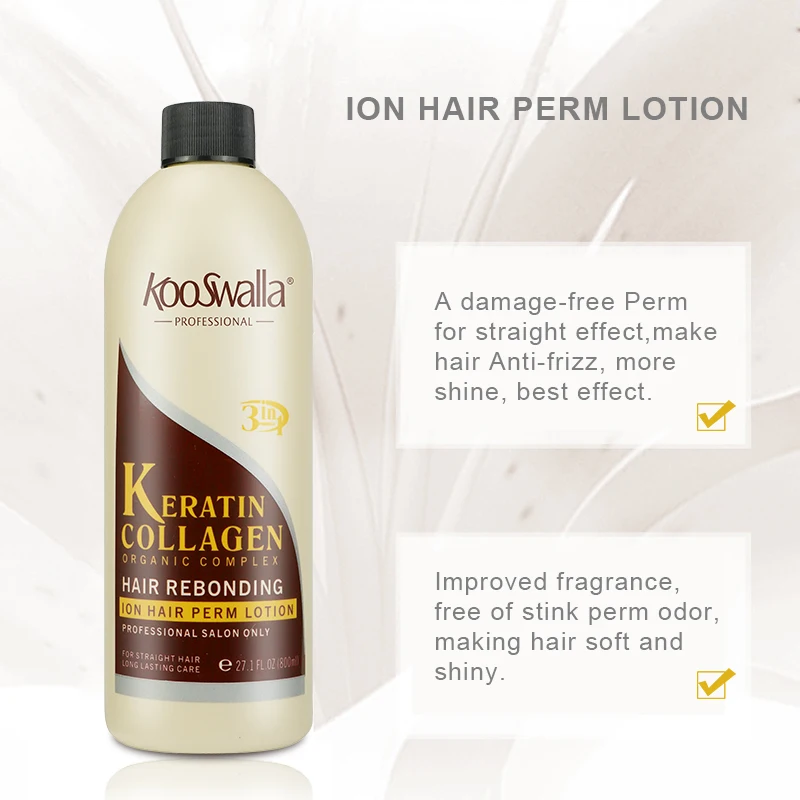 KooSwalla Australian Hair Straightening Perming Cream Brands Best Permanent Keratin Collagen 3  in 1Hair Rebonding Treatment