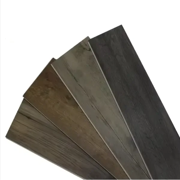 In stock black vinyl wood plank flooring waterproof click 4mm 5mm 6mm spc flooring