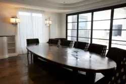 2021 French  large Oval dining table  inlaid  solid ash wood  and marble counter tops