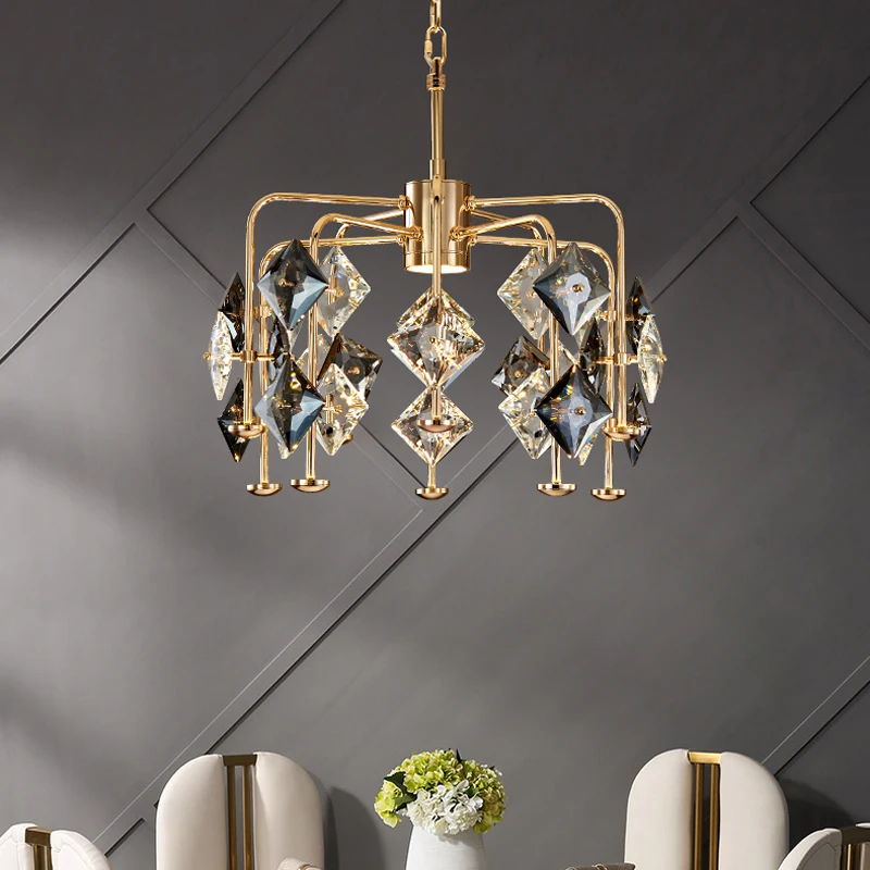 contemporary lighting fixture home fancy light decor living room bedroom hotel gold led modern crystal chandelier&pendant lights