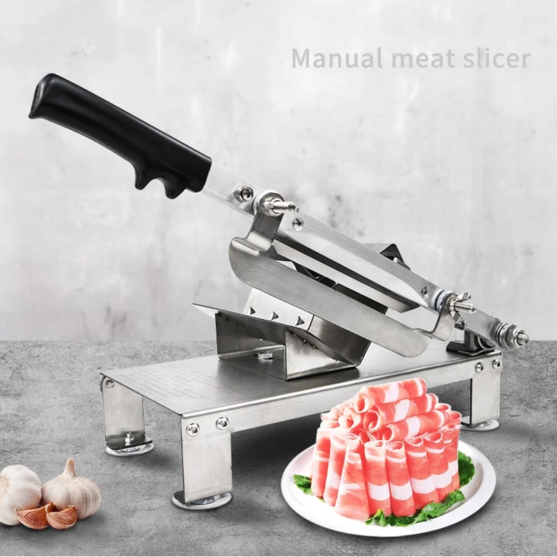 manual model frozen Lamb roll slicer meat cutting machine for small