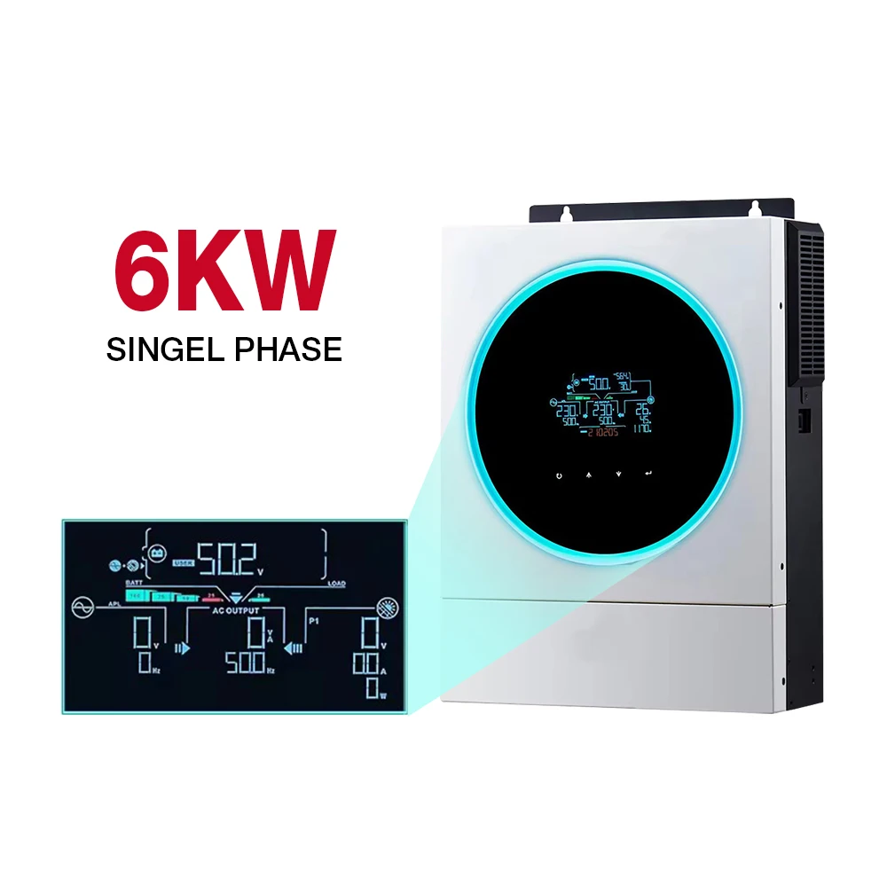 2kw 3kw 6kv 8kw 10kw 120V 240V Off Grid Solar Hybrid Inverter with Lithium Battery Industry Wholesale Price   Solar Inverter
