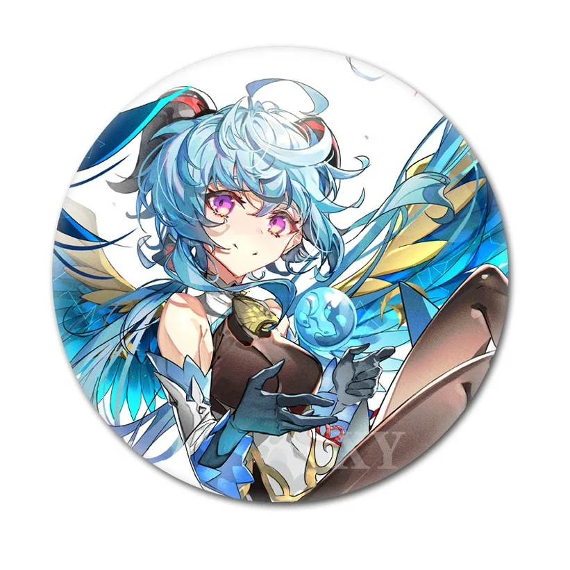 New Design Genshin Impact Ganyu Traveller Game Pin Cosplay Cute Brooch Gift Shirt Backpack Lapel Badge Decoration