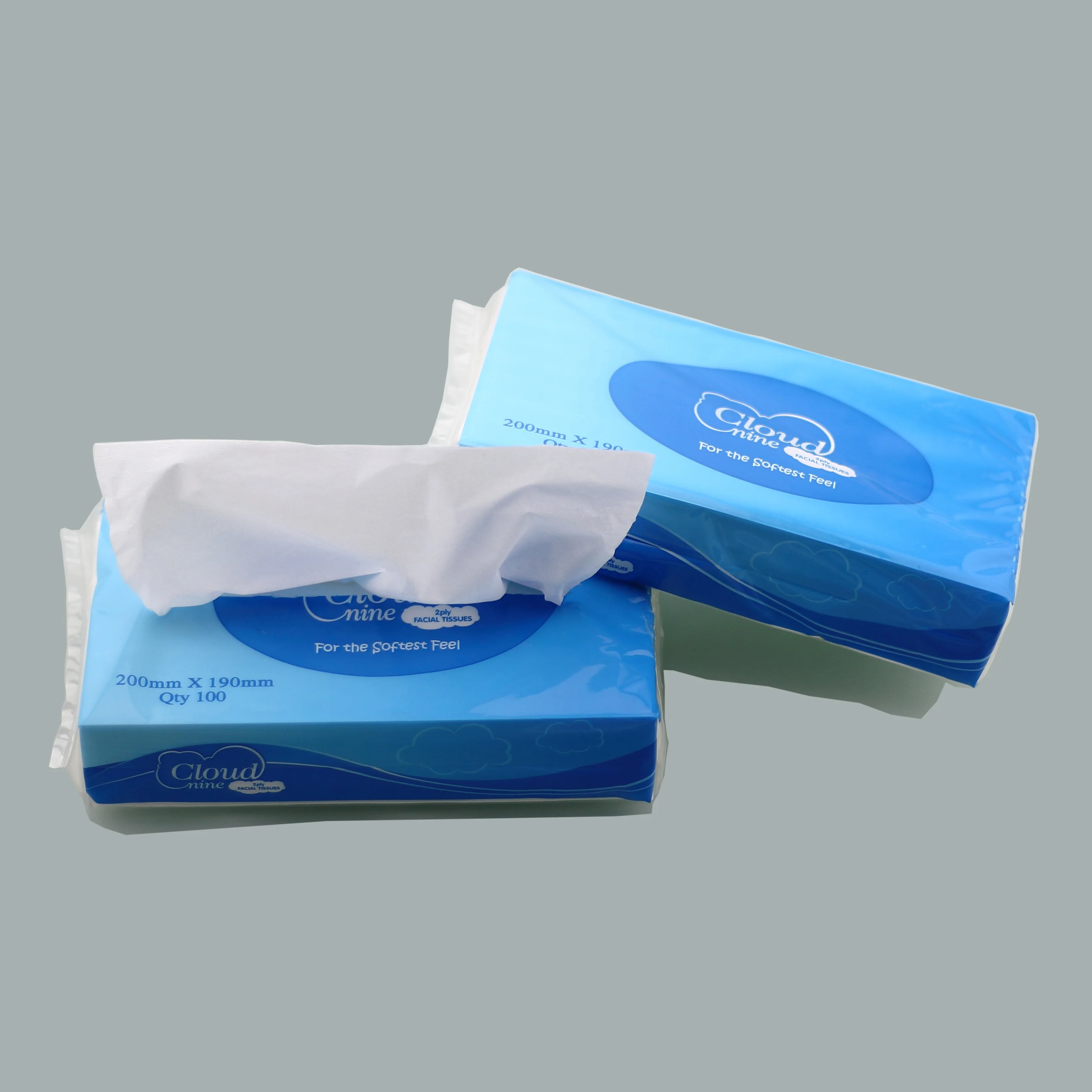 Soft pack facial tissue Virgin pulp Bamboo pulp Custom logo design 2ply to 4ply
