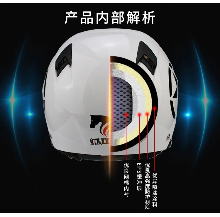 High Quality Half Face Helmets EPS Lined Ear Guards Motorcycle Helmets From Professional Motorcycle Helmet Manufactures