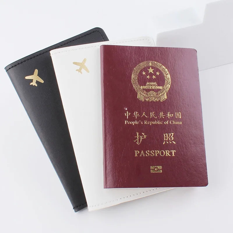 RU Wholesale bulk custom pu leather passport cover family travel wallet bags luxury designer case card organizer passport holder