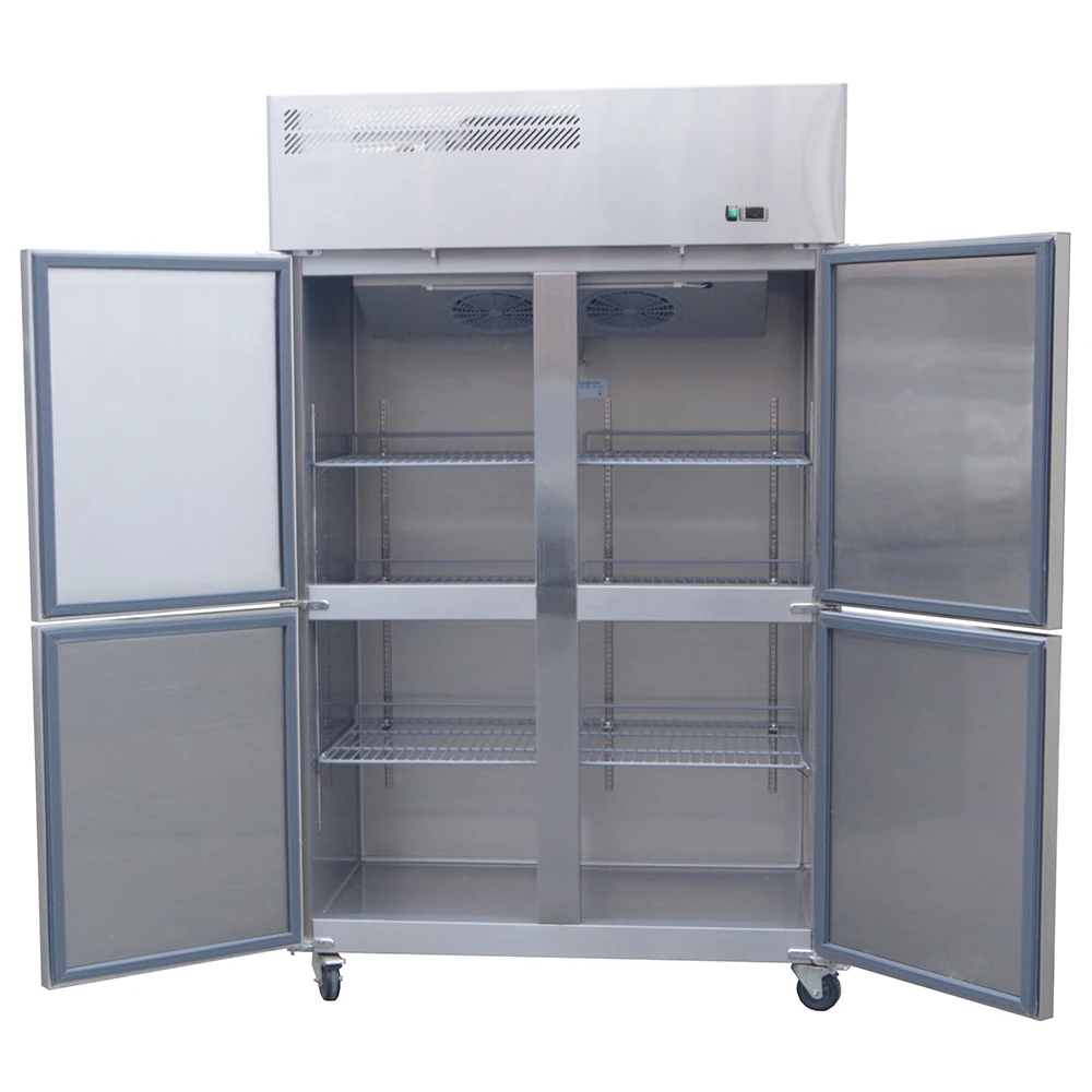 Kitchen Catering High-quality Refrigeration Equipment Four Doors  Standing Refrigeration Refrigerator Freezer