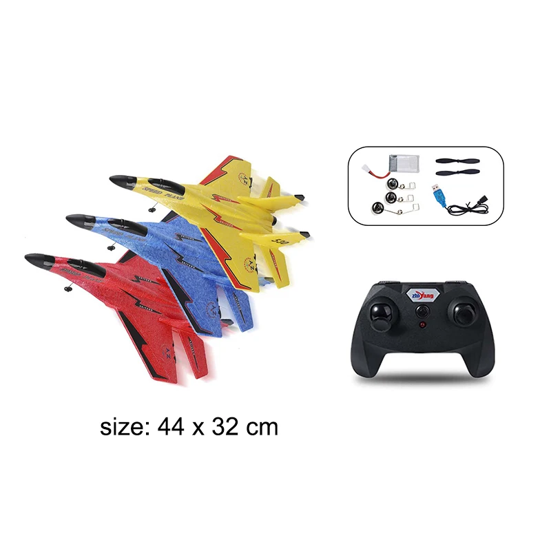 Remote Control 2.4G Glider EPP Foam Flying Helicopter Jet with Lights RC Fighter Toys