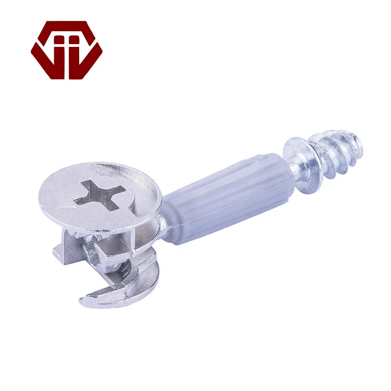 Wholesale furniture cam fasteners hardware connector cam lock screw 3 in 1 furniture dowel connecting screw