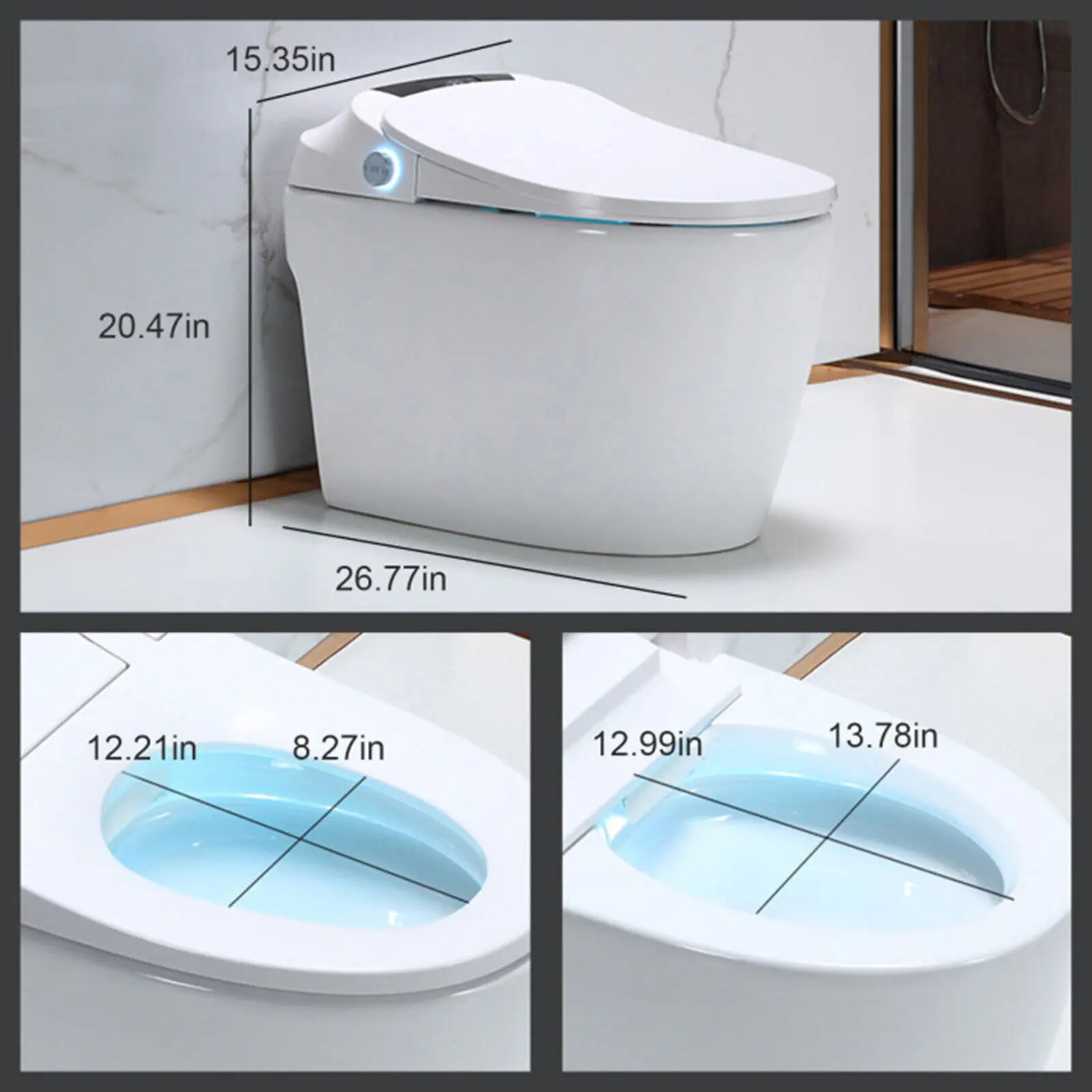DQOK Floor Mounted Automatic Foot Flush Electric Commode Toilet Bathroom Ceramic Intelligent Smart Toilets