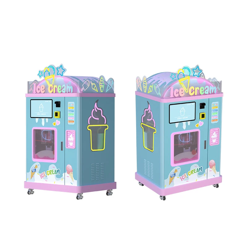 Автоматический торговый автомат Fundord для мягкого мороженого в режиме реального времени