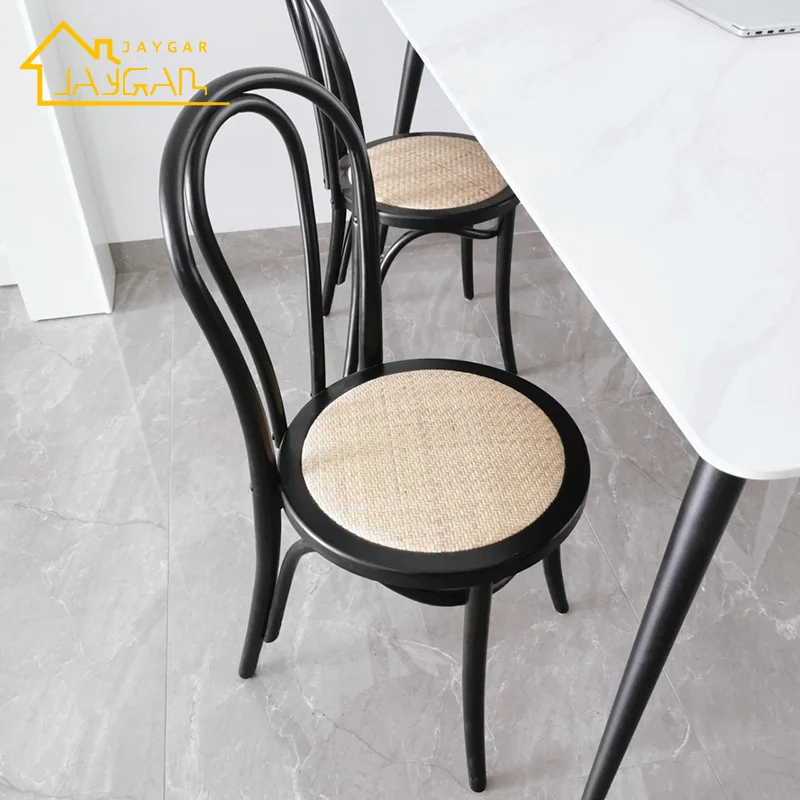 Wholesale bistro antique wooden chairs mid century french thonet style chair restaurant bentwood stackable dining chairs