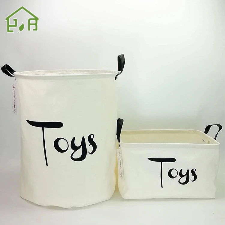 Wholesale  cheap multi designs custom fabric canvas kids toys foldable laundry hamper clothes basket for bedroom organizing