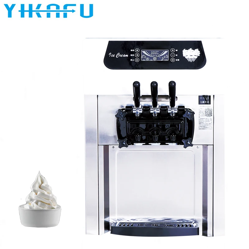 countertop 3 flavor portable soft serve ice cream machine with night fresh function