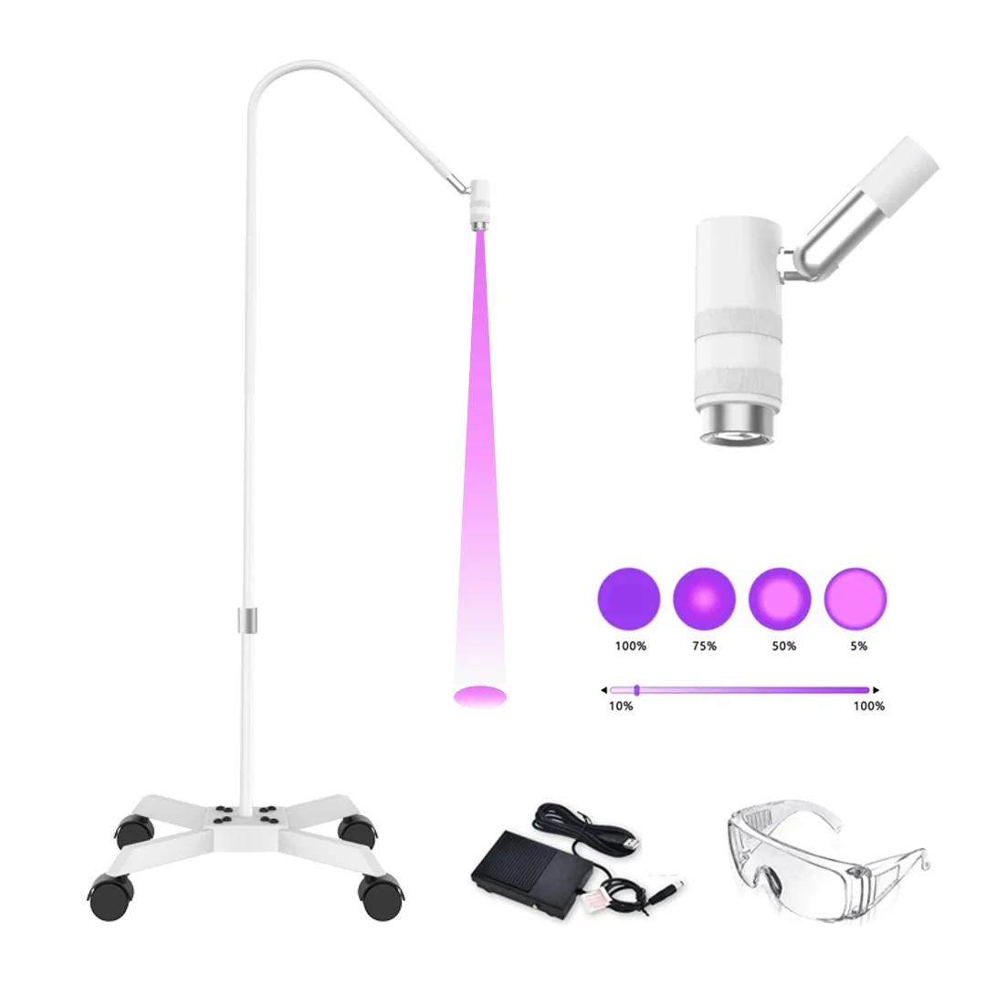 6w Feet Pedal Uv Glue Dryer Nail Gel Polish Hair Eyelash Extensions Wheel 405nm UV Lash Extension Glue Light