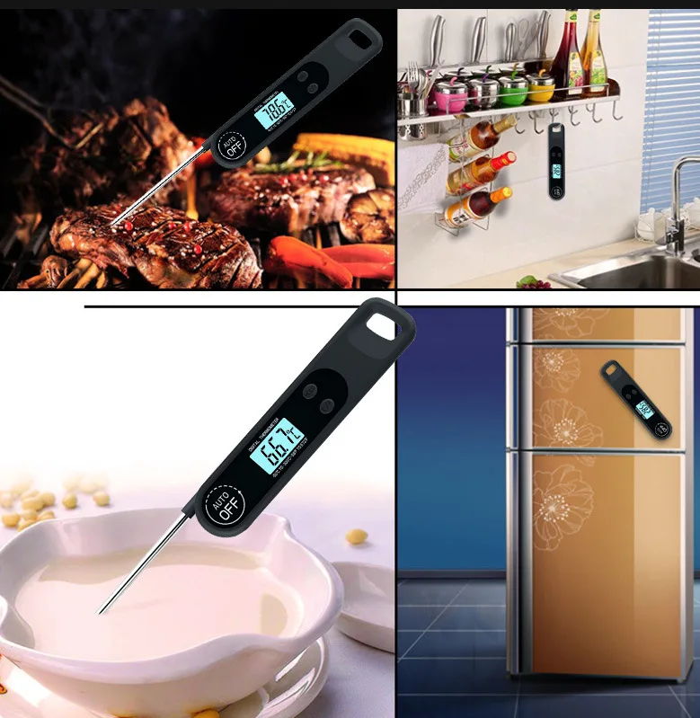 Smart Digital Instant Read Meat Thermometer With Backlight Lcd Waterproof Household Kitchen Food Cooking Oven Bbq Thermometer