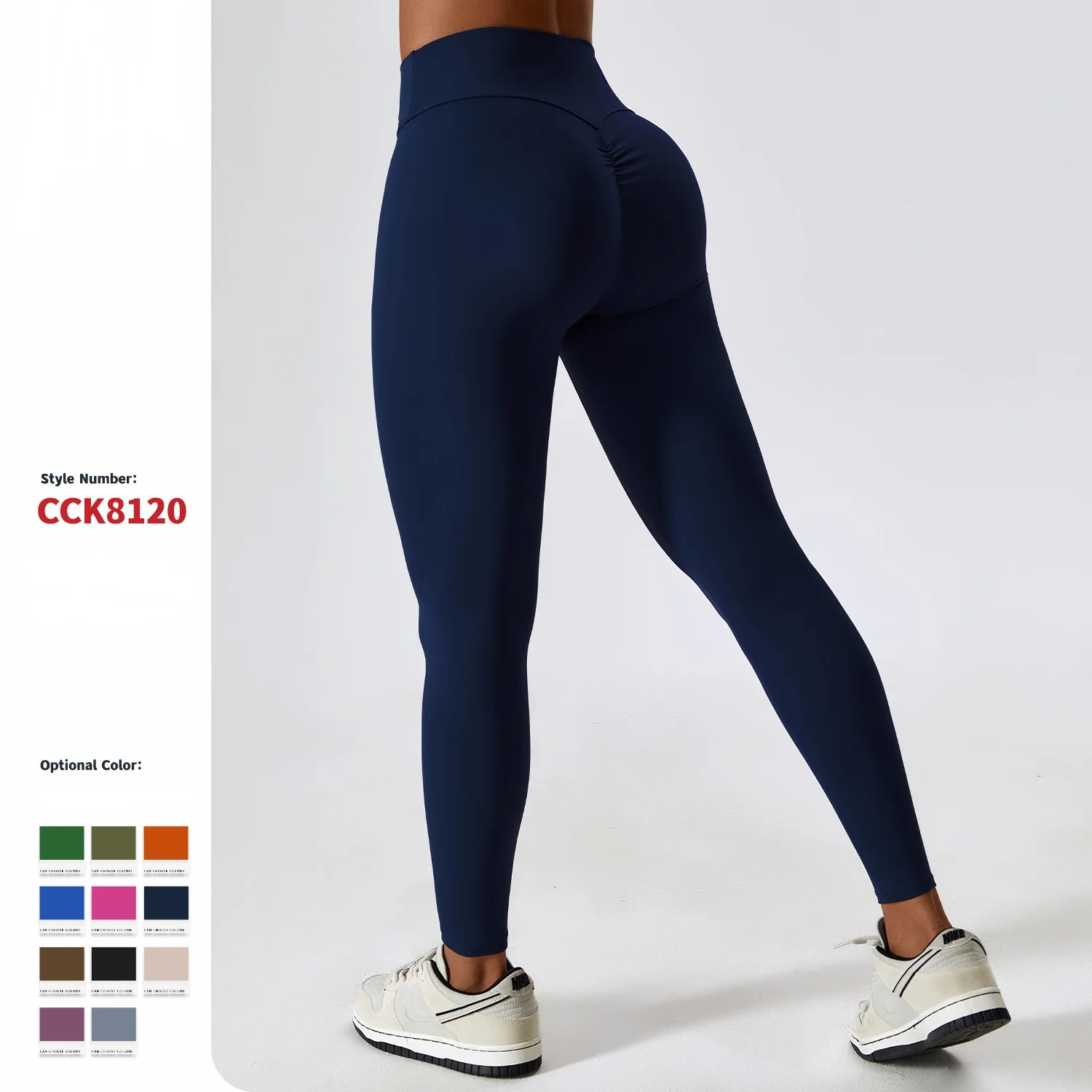 Women High Waist Tummy Control Stretchy Brushed Soft No Camel Toe Tight Booty Push Scrunch Butt Yoga Leggings