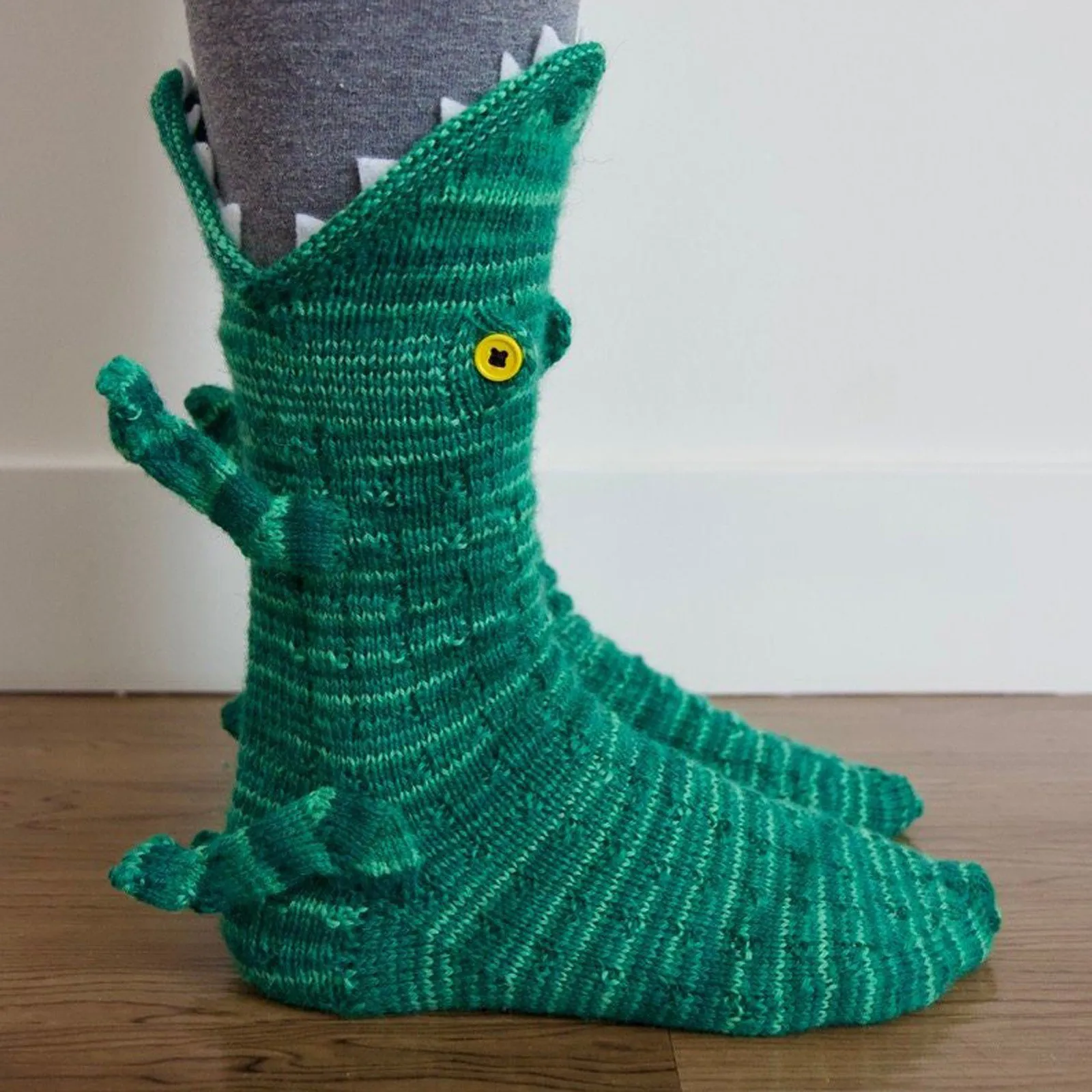 Christmas Knitted Crocodile Socks Shark Chameleon Socks Cartoon Cute Animal happy Funny Socks