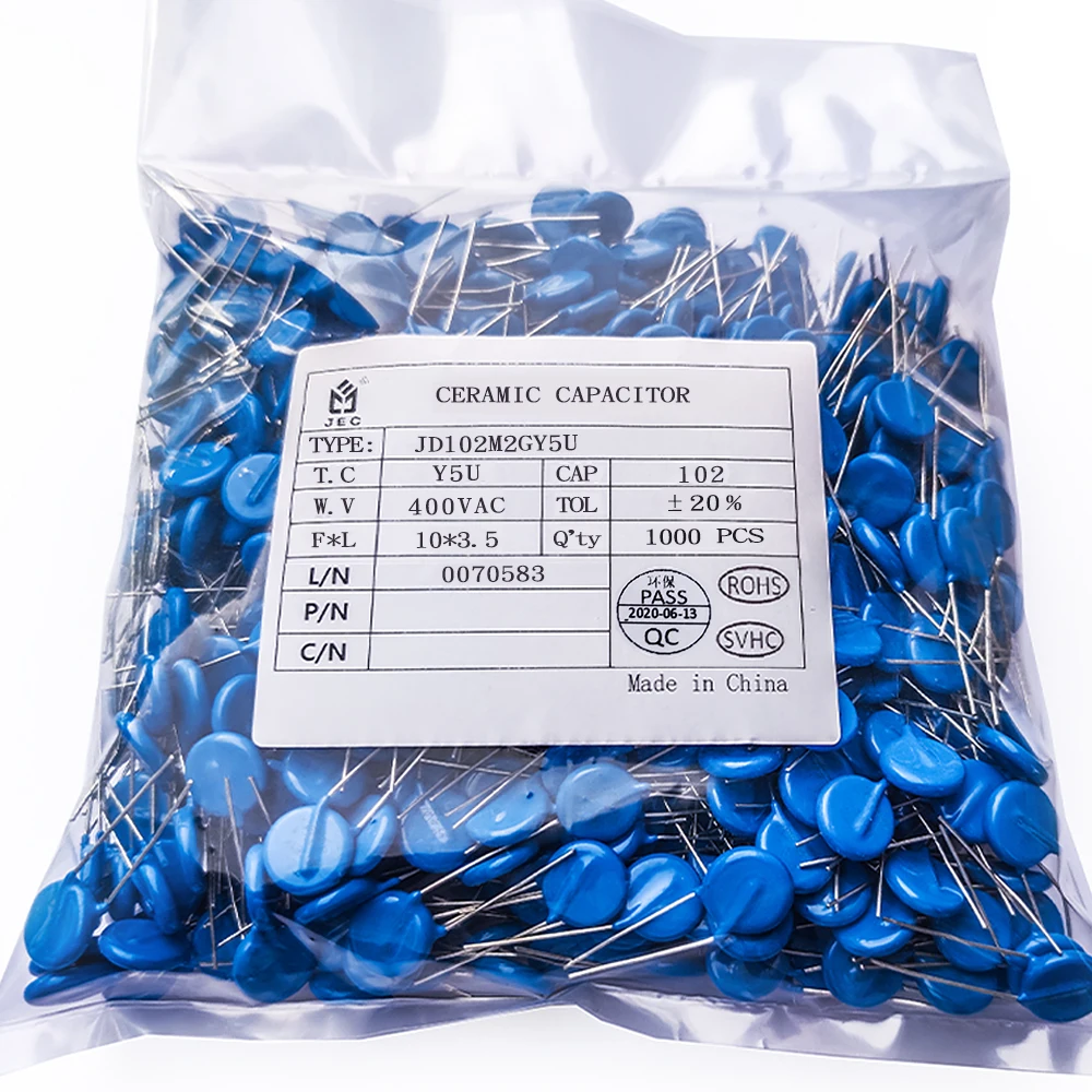 High quality  y1 safety capacitor  ceramic capacitor 102M 400V for EMI suppression filtering