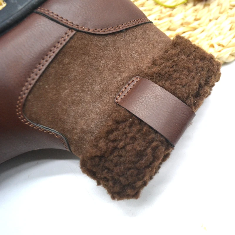 JUSTGOOD 2023 Toddler Kids Brown Plush Fur Winter Ankle Boot