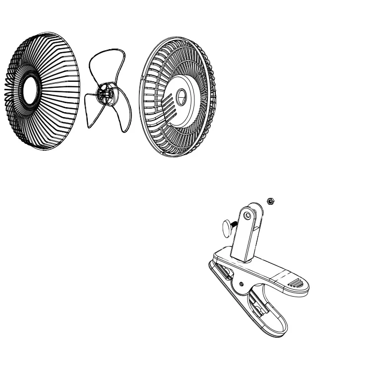 6 Inch Plastic Portable Adjustable High Quality Cooling Mute Small Oscillating New Born Baby Portable Grow Box Desk Car Clip Fan