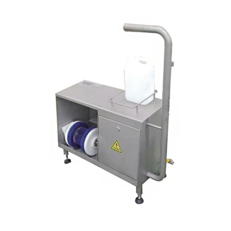 Soles-Only Automated Cleaning Machine Boot Washing Station and sanitizes the soles of work shoes and boots