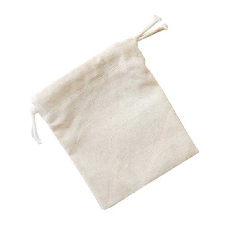Reusable 100% cotton eco cotton bread bag canvas bag laundry handbag dust bag cotton with drawstrings