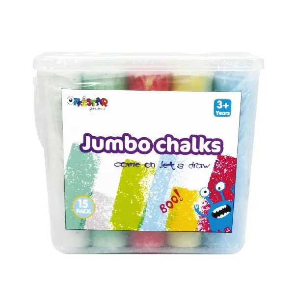 Factory price colorful sidewalk blackboard 36pk jumbo chalk for school use