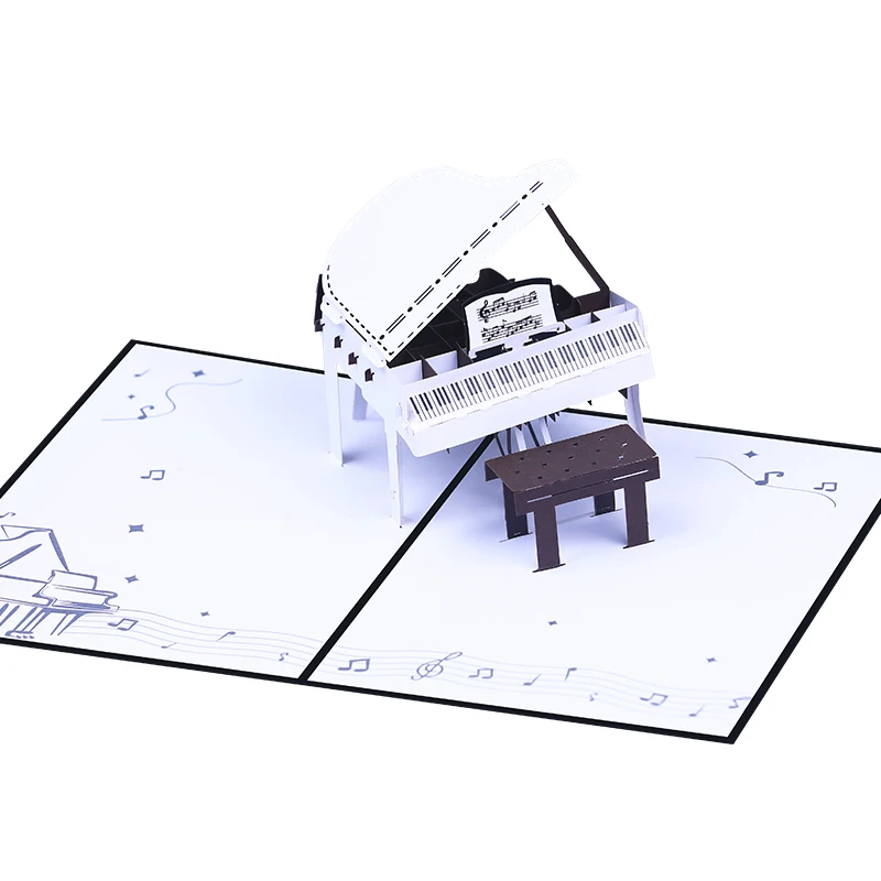 Piano Valentines Greeting Cards Couple Card Gift For Valentines Art Print Cute Piano Cards Handicraft