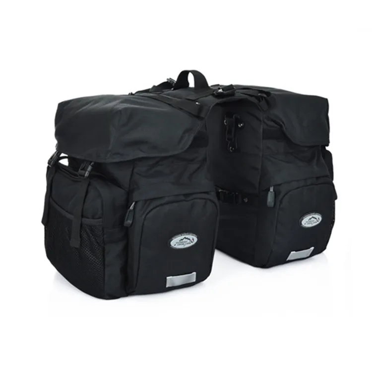 Waterproof Large Capacity Bicycle Pannier Rear Rack Saddle Bag with Reflective Strips for Cycling