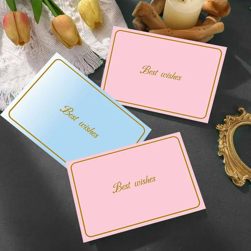 Оптовая продажа на заказ роскошная Подарочная открытка с благодарностью поздравительная для малого бизнеса