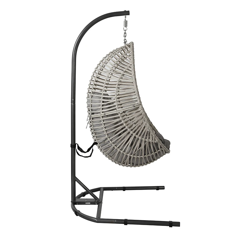 Outdoor Wicker Garden Adult Swing Seat, Outdoor Swing Chair Hanging Egg, Cheap Metal Round Hanging Egg Chair