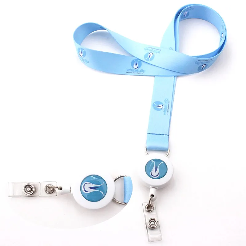 Sublimation Polyester Lanyards With Plastic Logo Id Badge Holder Neck Strap For Sale