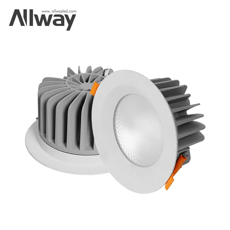 ALLWAY High Lumens Ceiling Recessed Mounted Indoor Hotel Project 25Watt COB LED Downlight