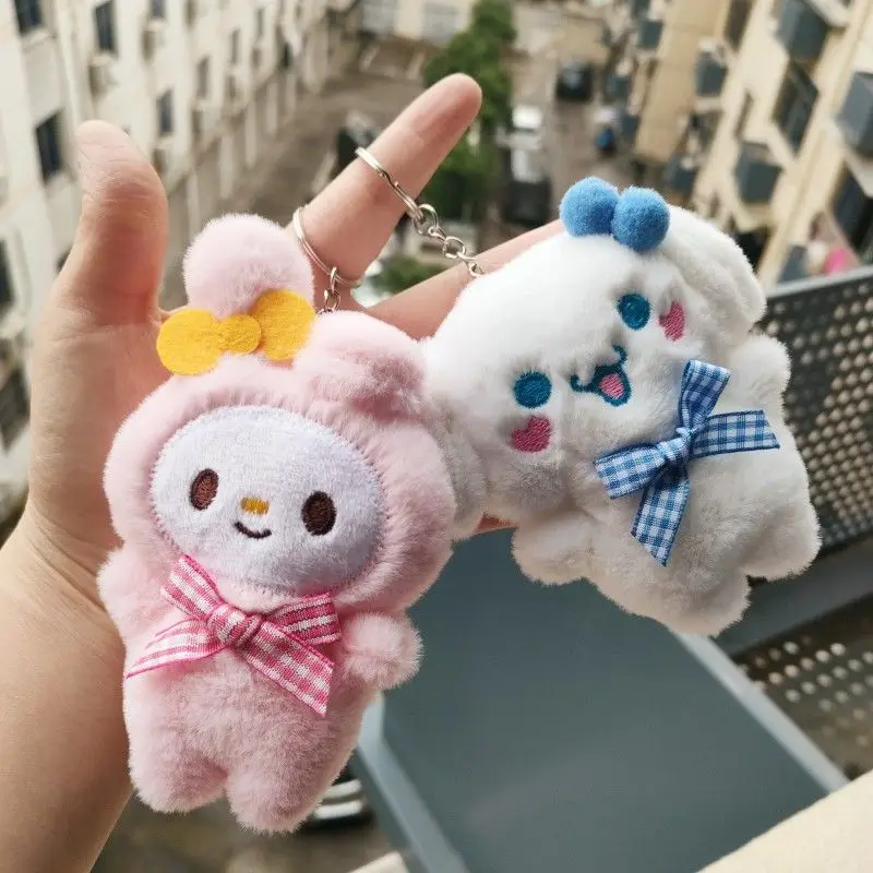 Low Price Wholesale Cute Plush Doll Pendant Keychain Cinnamoroll Kuromi Sanrio Plush Doll