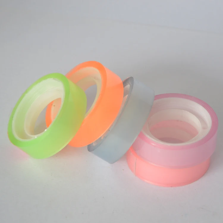 Cheap office single sided Color transparent adhesive tape with plastic core
