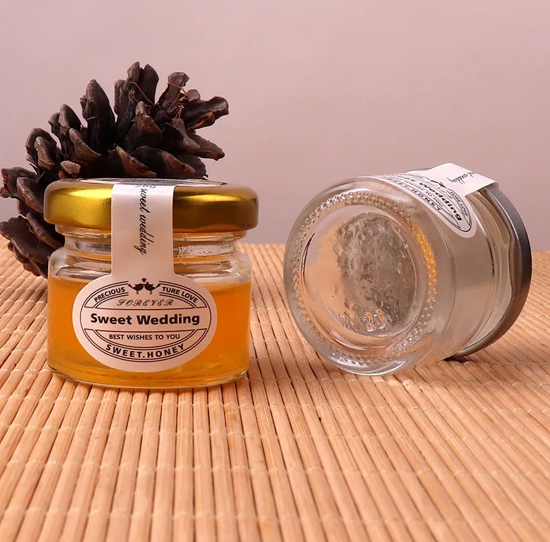Wholesale 1 OZ 30ml 50ml 75ml 100ml Mini Glass Honey Jars For Honey Jam Glass Bottle Packing