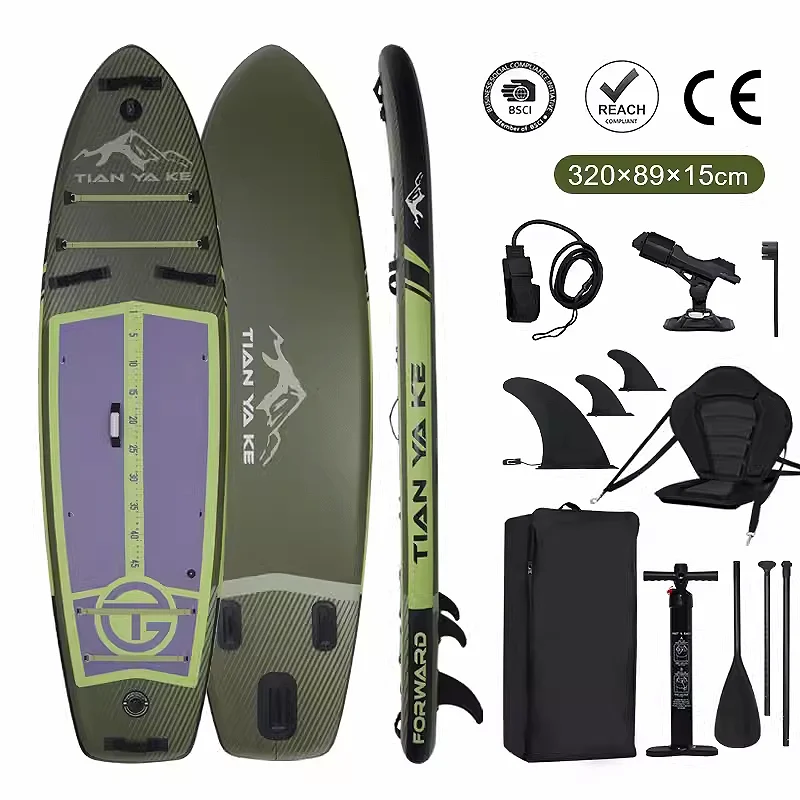 china custom fishing board Inflatable stand up paddle board rescue boards surfboard for fishing and surfing