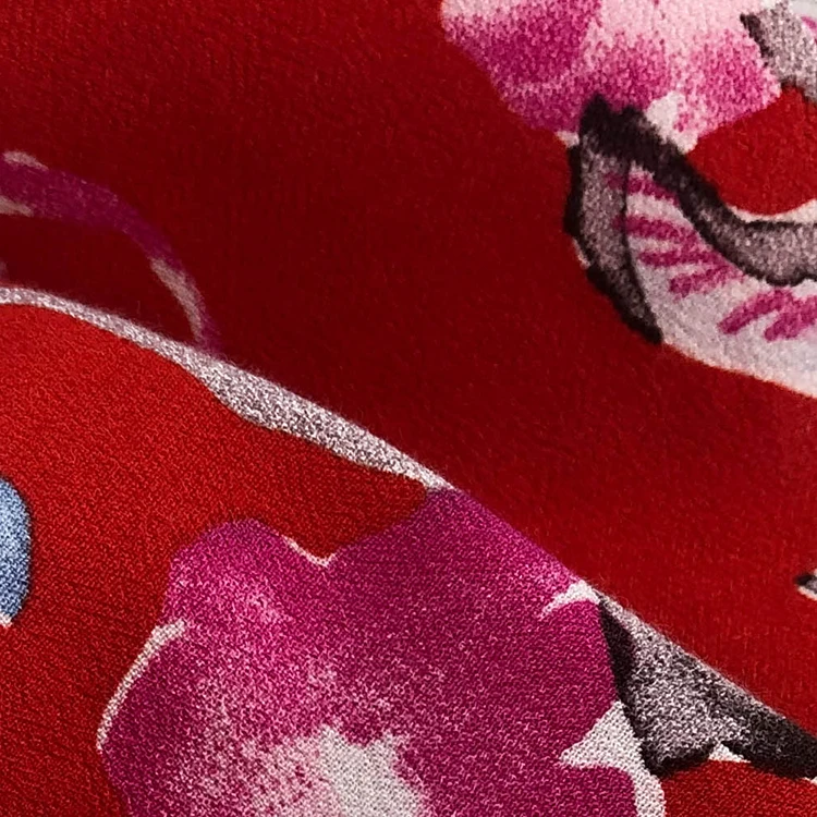 
Hot selling rayon crepe print 100 rayon fabric 