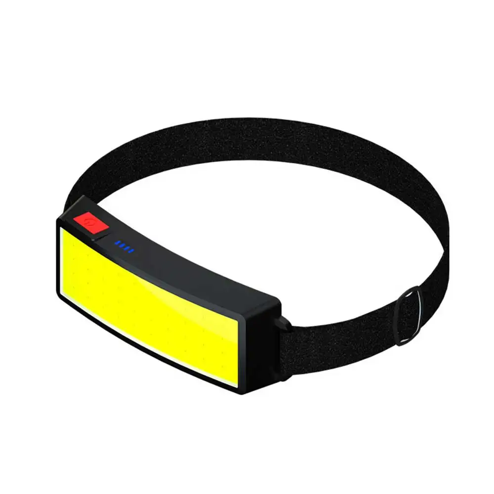 New COB Headlight, USB Rechargeable LED Flood Light Outdoor Camping Head Mounted Strong Light Headlight