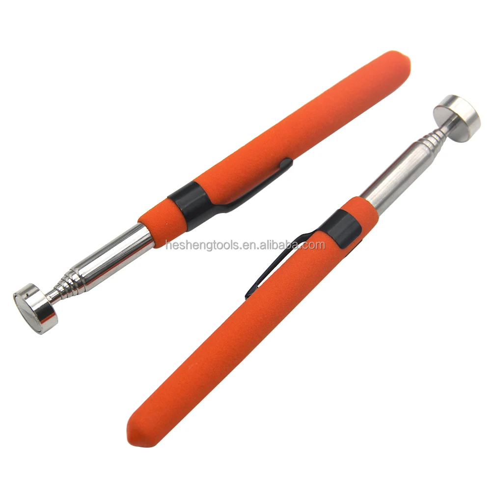 1 шт. 8 фунтов оранжево-красная ручка магнитный захват антенна из нержавеющей стали выдвижной железный стержень с сильным магнитным присосом