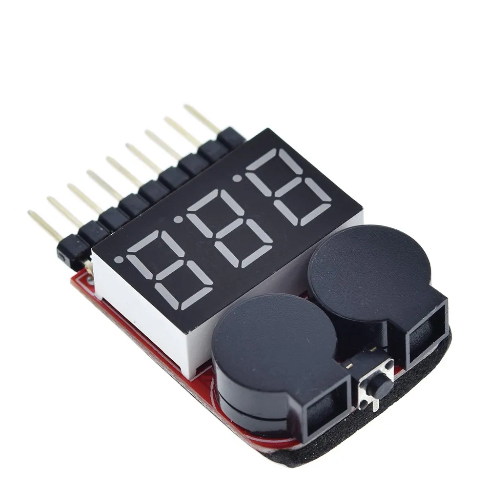 1-8S new two-in-one battery indicator/BB sound low voltage/alarm/electric display/dual function buzzer