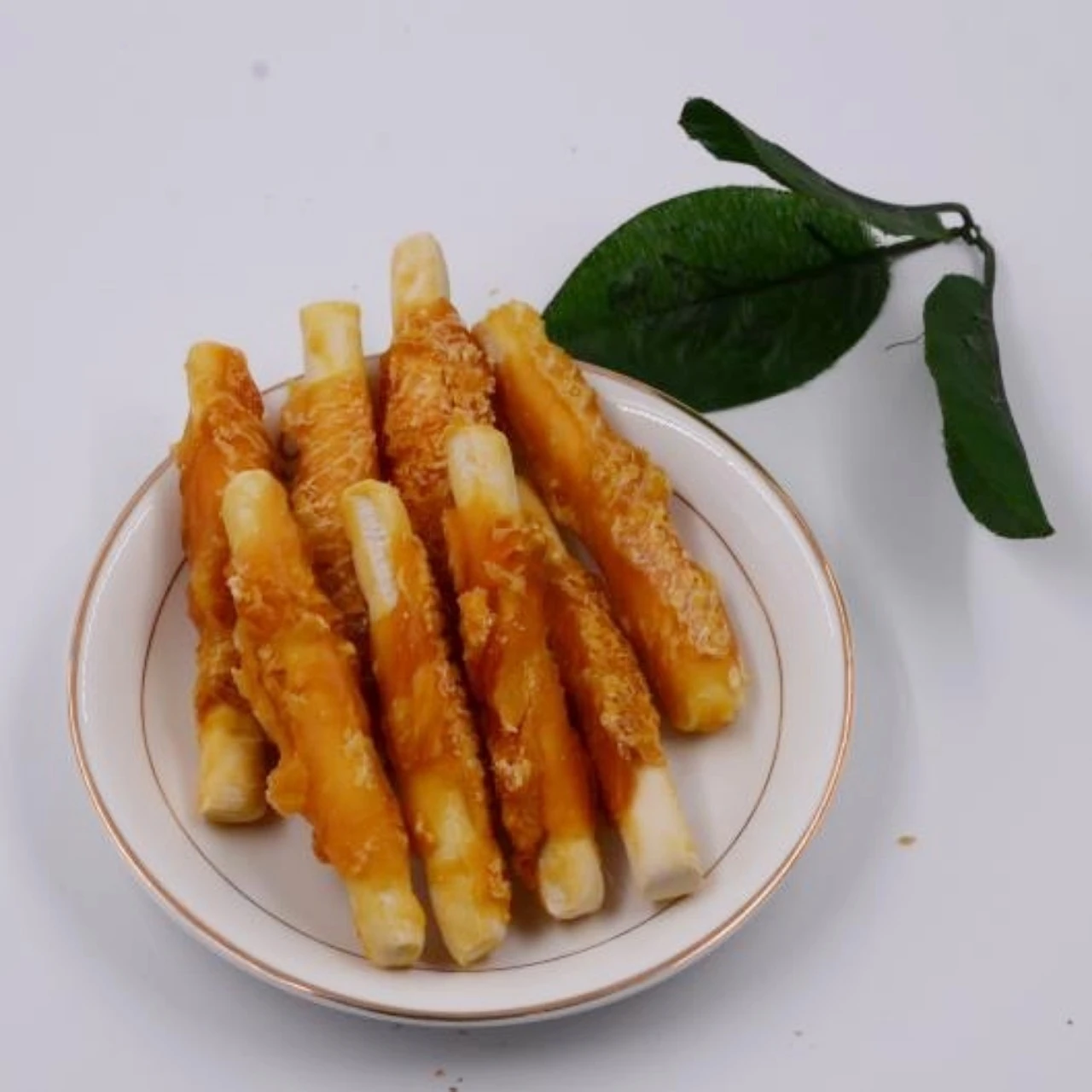 Factory direct sale pet food BBQ chicken  chicken liver beef with rawhide stick cheap price dog chewy