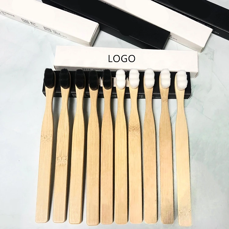 
Accept Custom Logo Bamboo Toothbrush 10000 Bristles Super Soft 100% Natural Bamboo Toothbrush 
