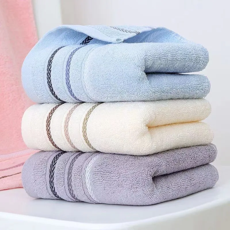 Morandi Color Coral Fleece Jacquard Woven Towel Soft Cotton for Hotel Spa Home Travel Cleaning and Cleansing-for Adults