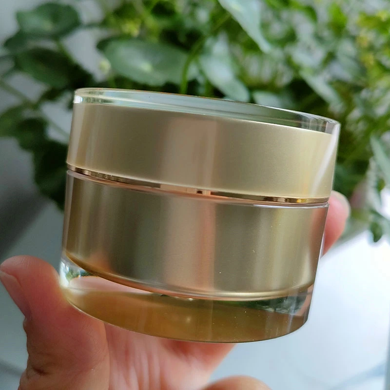 Wholesales Empty Black Jars Cosmetic Packaging Double Wall Containers Hot sale 10g 15g 1oz 50g UV Nail Gel Jar Pot
