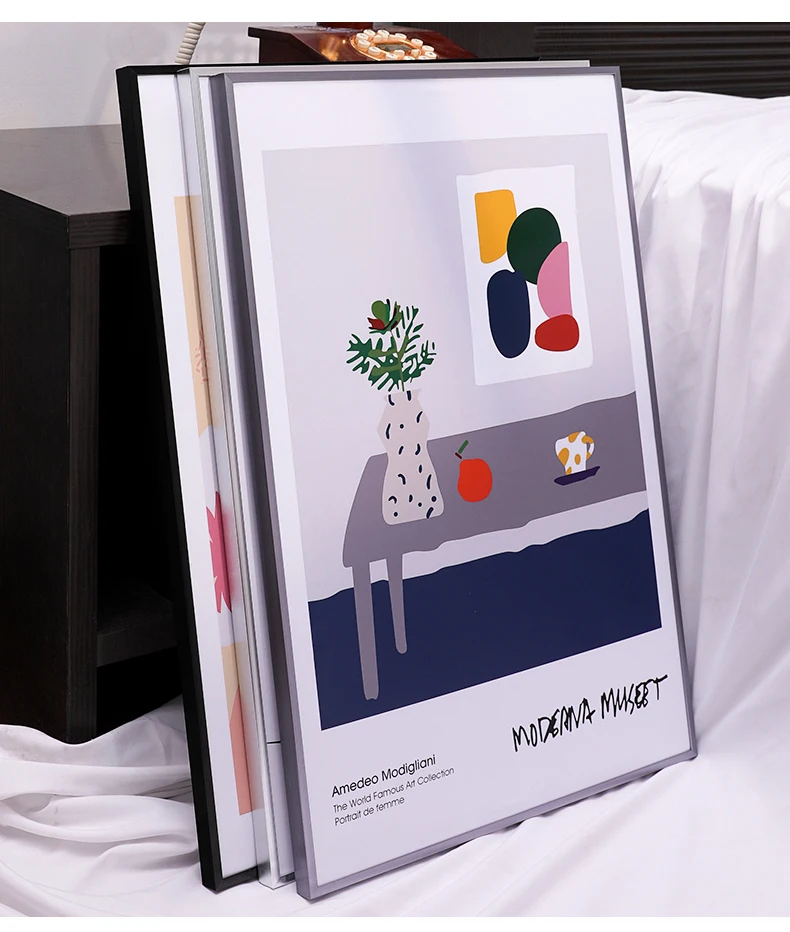 
Photo Frame Immortal Flower Frame Set Table Thick Three-dimensional Art Aluminum alloy photo frame 